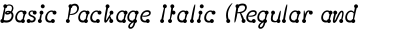 Basic Package Italic (Regular and Bold)